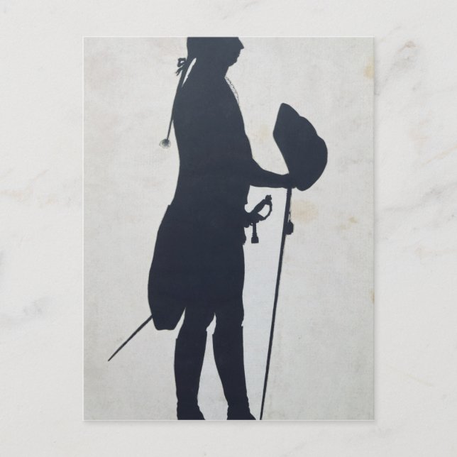 Carte Postale Silhouette d'un homme (Devant)