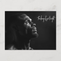 Silhouette d'un homme noir visage de B&W photo