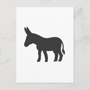 Carte Postale Silhouette d'une mule