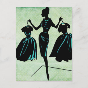 Carte Postale Silhouette fashionista