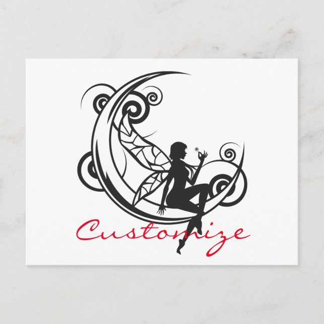 Carte Postale Silhouette Fée Lune Thunder_Cove (Devant)