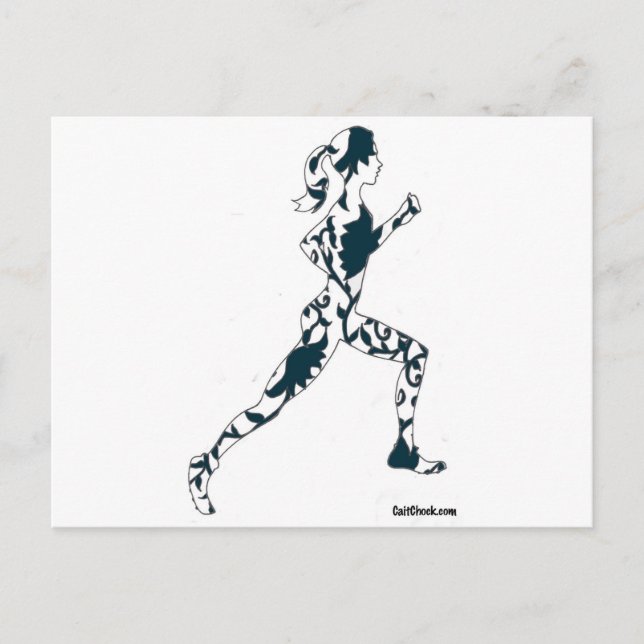 Carte Postale Silhouette - Floral (Devant)
