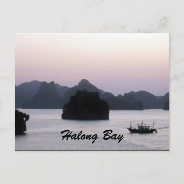 Carte Postale silhouette halong (Devant)