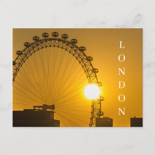 carte postale silhouette London Eye (Devant)