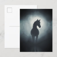 Silhouette Mystique de Cheval Art de Mur de Nuit E