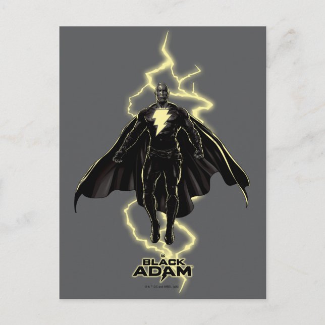 Carte Postale Silhouette noire Adam Lightning (Devant)