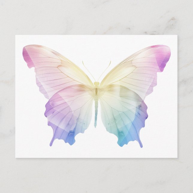 Carte Postale Silhouette papillon en couleurs (Devant)