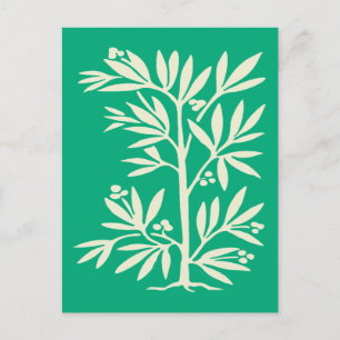Carte Postale Silhouette Plante Abstrait minimaliste