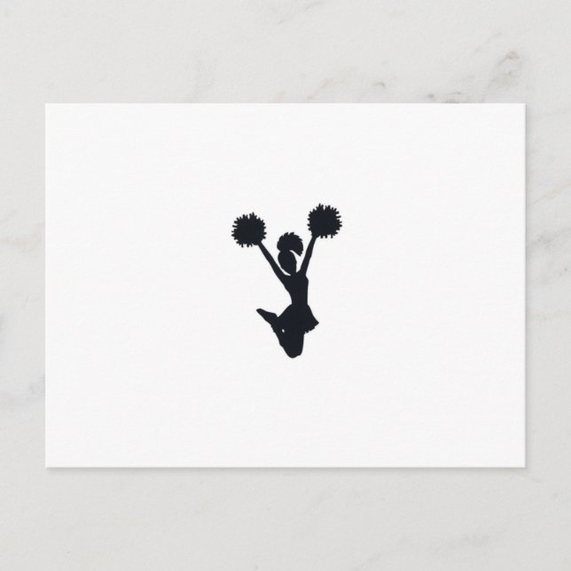 Carte Postale silhouette pom-pom girl (Devant)