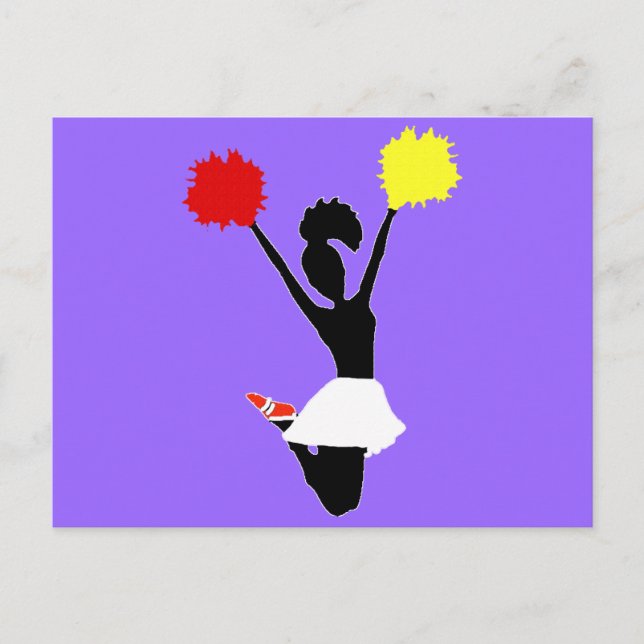 Carte Postale Silhouette pom-pom girl (Devant)
