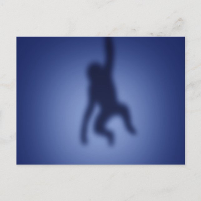 Carte Postale Silhouette singe (Devant)