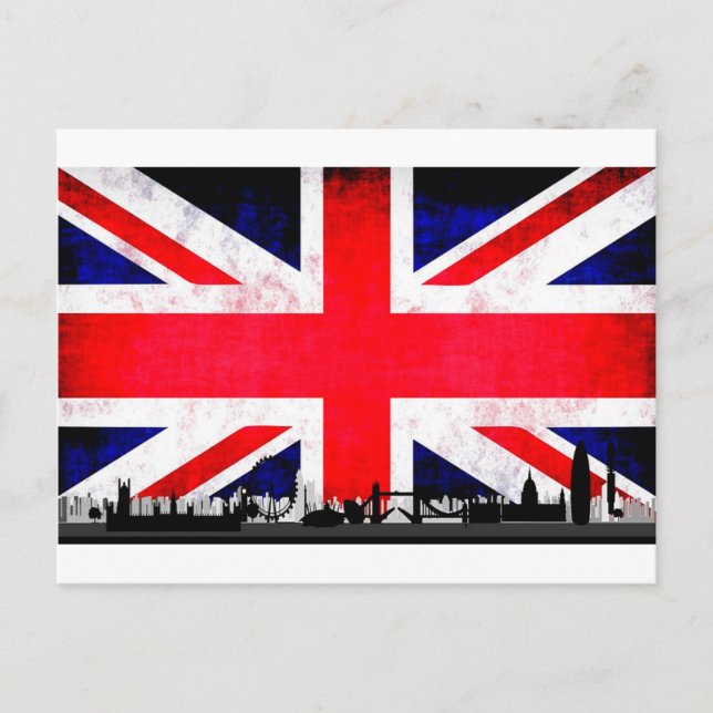 Carte Postale Silhouette Skyline de Londres (Devant)