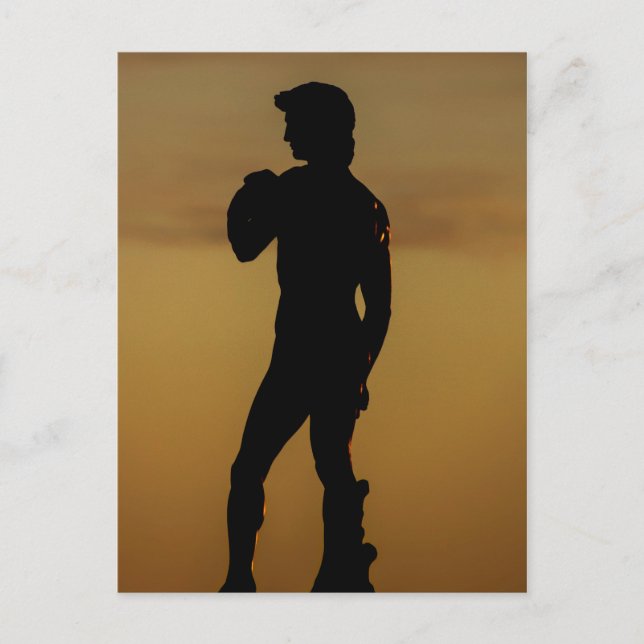 Carte Postale Silhouette Statue David Florence Italie (Devant)