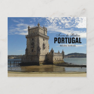Carte Postale Silhouette tour Belem vintage 3 | Torre Belem