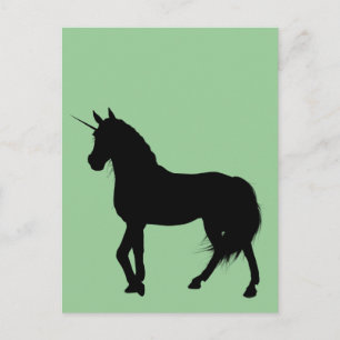 Carte postale Silhouette Unicorne