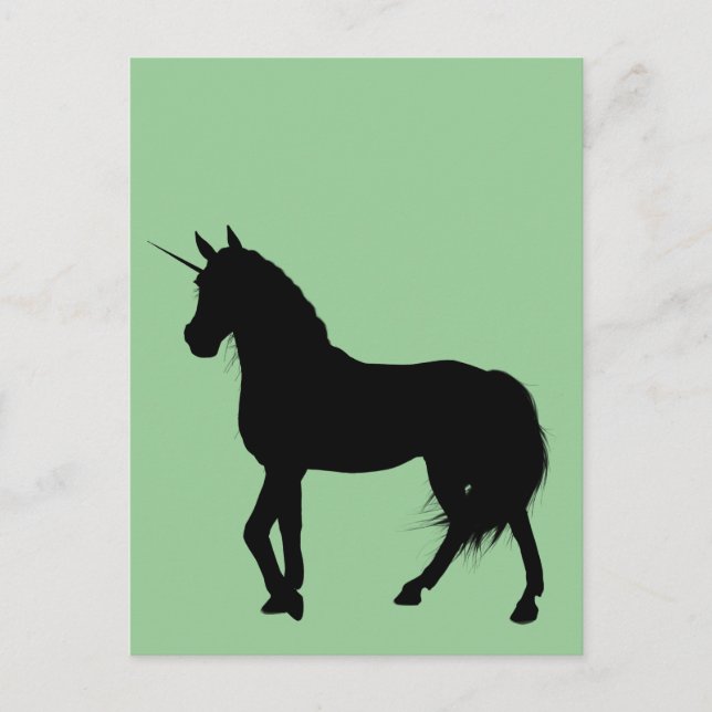 Carte postale Silhouette Unicorne (Devant)