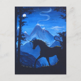 Carte Postale Silhouette Unicorne