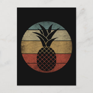 Carte Postale Silhouette Vintage Ananas 