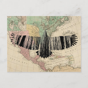 Carte Postale Silhouettes d'aigle Abstrait Nature Art animal