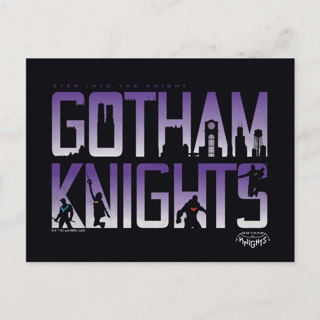 Carte Postale Silhouettes de Gotham Knights (Devant)