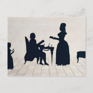 Carte Postale Silhouettes de Monsieur et Madame Roland