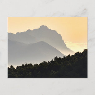 Carte Postale Silhouettes des montagnes