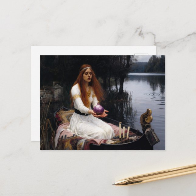 Carte Postale Silly Lady of Shallot Parody (Devant/Arrière en situation)