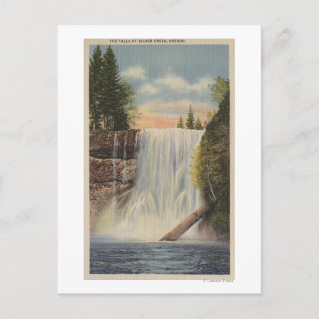 Carte Postale Silver Falls sur Silver Creek, Oregon View (Devant)