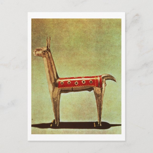 Carte Postale Silver Llama Figurine, du Pérou, après 1438 (Devant)