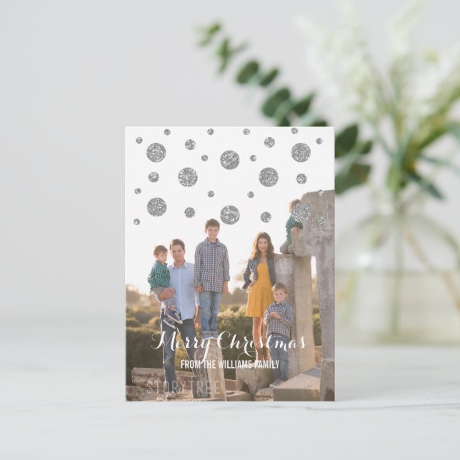 Carte postale Silver Parties scintillant Confetti (Debout devant)