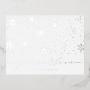 Carte postale Silver Snowflakes Christmas Holiday