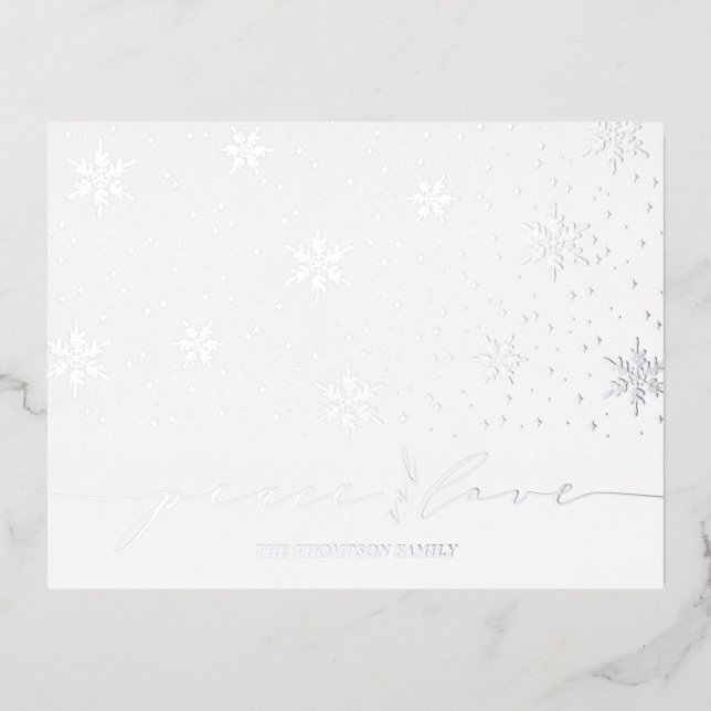Carte postale Silver Snowflakes Christmas Holiday (Recto)