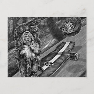 Carte Postale Simeon Skateboard Selfie