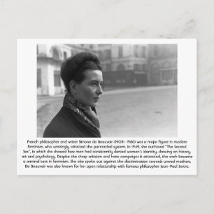 Carte Postale Simone de Beauvoir - Féministe