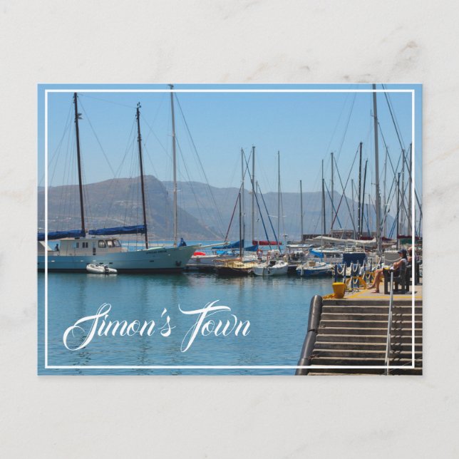 Carte Postale Simon's Town Navy Harbour Afrique du Sud (Devant)