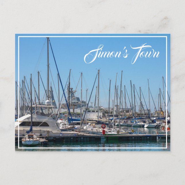 Carte Postale Simon's Town Navy Harbour Afrique du Sud (Devant)