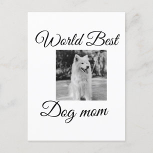 Carte Postale Simple animal coloré ajouter nom photo chien maman