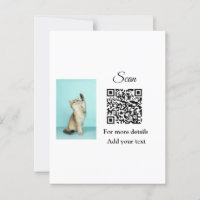 Simple animal name details QR code add text photo