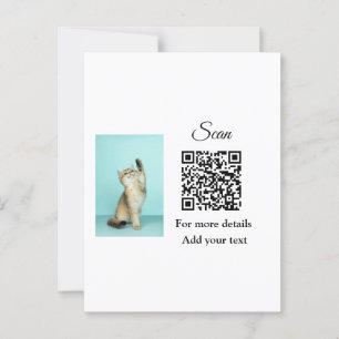 Carte Postale Simple animal name details QR code add text photo