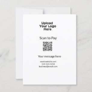 Carte Postale Simple balayage minimal pour payer Ajouter un logo