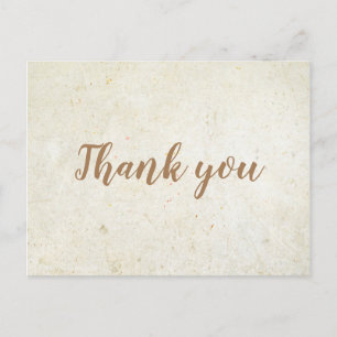 Carte Postale Simple Business Merci Gold Script