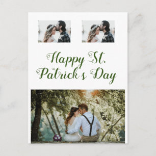 Carte Postale Simple collage photo minimaliste joyeux St. Patric