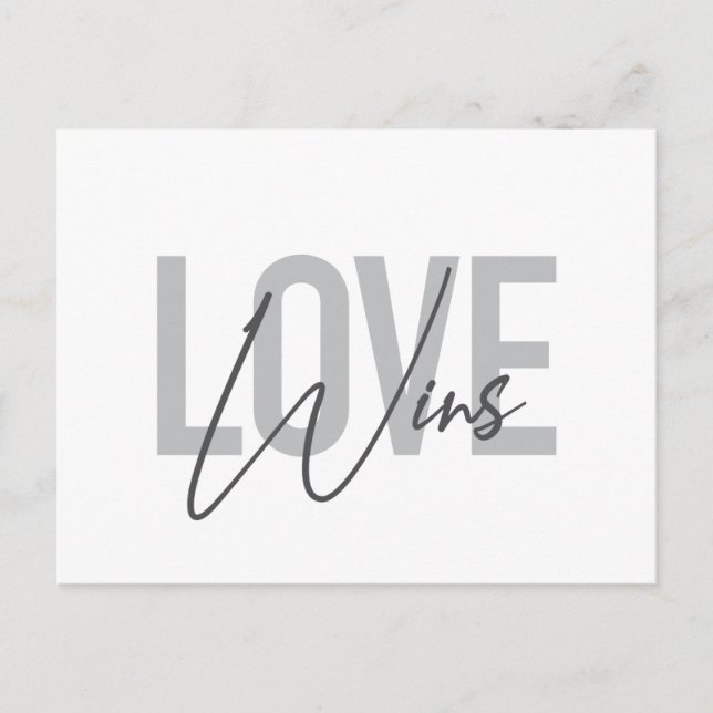 Carte Postale Simple, cool, urbain, tendance, moderne L'amour ga (Devant)