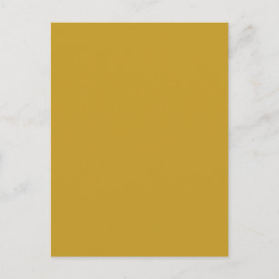 Carte Postale simple couleur unie personnalisée moutarde dorée