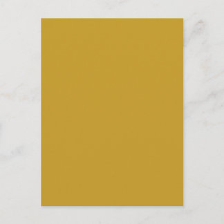 Carte Postale simple couleur unie personnalisée moutarde dorée
