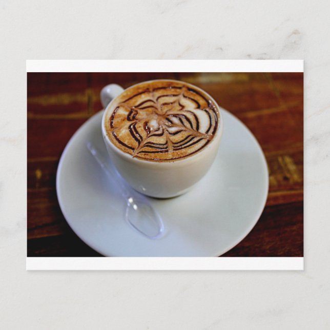 Carte Postale Simple Coupe d'Espresso et soucoupe Design unique (Devant)