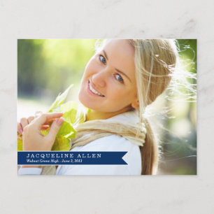 Carte Postale simple de graduation au ruban