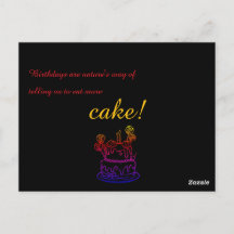 Carte postale simple de l'invitation d'anniversair