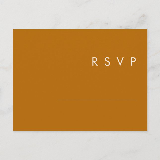 Carte Postale Simple Desert | Demande de chanson Burnt Orange RS (Devant)