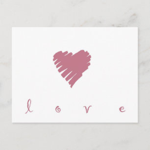 Carte Postale simple design d'amour